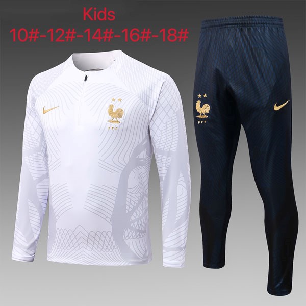 Niños Sudadera De Training Francia 2023 Blanco